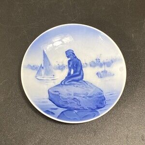 Plate Empty Vintage Pocket Porcelain Royal Copenhagen Lasselinie Mermaid Sea
